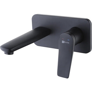 Смеситель для раковины Lemark Bronx встраиваемый, с донным клапаном, черный (LM3726BL)