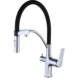 Смеситель для кухни Lemark Comfort с гибким изливом, под фильтр, хром (LM3074C)