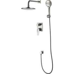 Душевая система Lemark Bronx встраиваемая, 3 режима, графит (LM3729GM)