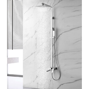 Душевая система Lemark Unit с верхним душем и изливом, хром (LM4562C)