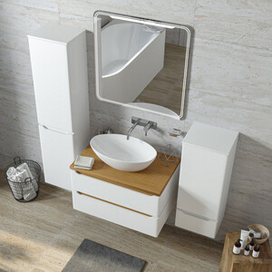 Тумба под раковину Mixline Виктория 81х48 дуб светлый (4630099745856)