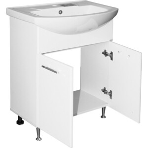 Тумба с раковиной Mixline Росток 65х44 белая (4640030868902, 4620008192475)