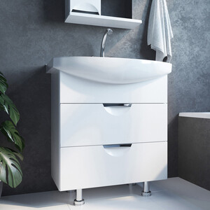 Тумба под раковину Mixline Этьен Элеганс 69х31 белая (4630099744767)