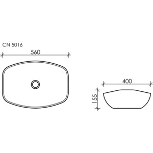 Раковина-чаша Ceramicanova Element 56х40 белая (CN5016)