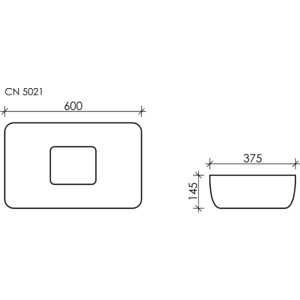 Раковина-чаша Ceramicanova Element 60х37 белая (CN5021)