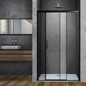 Душевая дверь Vincea Soft VDS-3SO 120х195 прозрачная, черная (VDS-3SO120CLB)