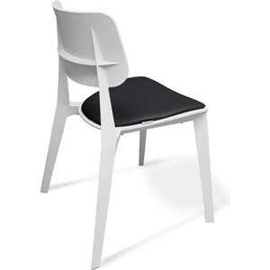 Стул Sheffilton SHT-S110-CN1 с подушкой из кож.зама белый/черный