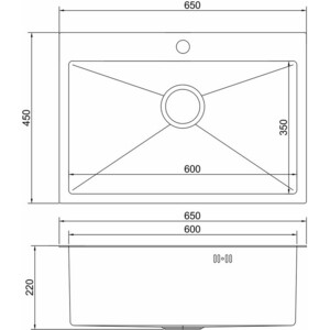 Кухонная мойка Mixline Pro 65х45 сатин (4630099745740)