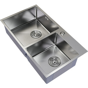 Кухонная мойка Mixline Pro 72х40 двухчашевая, сатин (4630099745771)