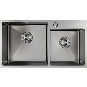 Кухонная мойка Mixline Pro 72х40 двухчашевая, сатин (4630099745771)