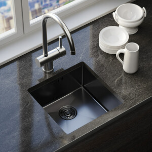 Кухонная мойка Mixline Pro 45х45 черный графит (4630099745634)