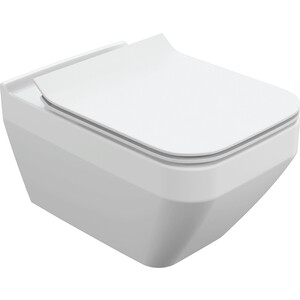 Комплект унитаза Cersanit Crea Square безободковый, с сиденьем микролифт (63997)