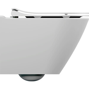 Унитаз подвесной безободковый Cersanit City Oval тонкое сиденье микролифт (63114)