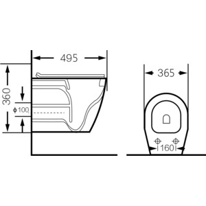 Унитаз подвесной безободковый Grossman с тонким сиденьем микролифт (GR-4459S)