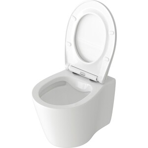 Унитаз подвесной безободковый Grossman с тонким сиденьем микролифт (GR-4459S)