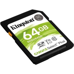 Флеш карта Kingston SDXC 64Gb Class10 SDS2/64GB Canvas Select Plus w/o adapter (SDS2/64GB)