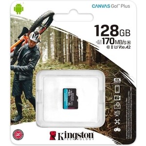 Флеш карта Kingston microSDXC 128Gb Class10 SDCG3/128GBSP Canvas Go! Plus w/o adapter (SDCG3/128GBSP)
