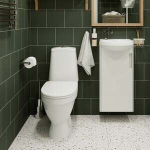 Унитаз-компакт Sanita Лада Эконом c сиденьем (WC.CC/Lada/1-P/WHT.G/S1)