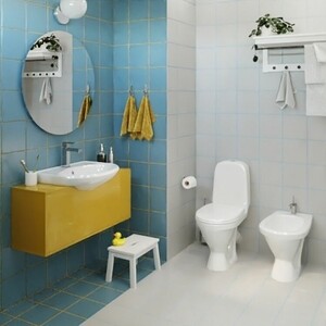 Унитаз-компакт Sanita Самарский Эконом с сиденьем (WC.CC/Samarsky/1-P/WHT.G/S1)