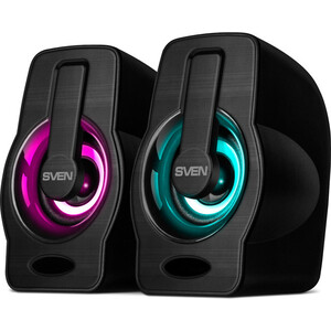 Колонки Sven АС 255, черный (6 Вт, питание USB, подсветка) (SV-020149)