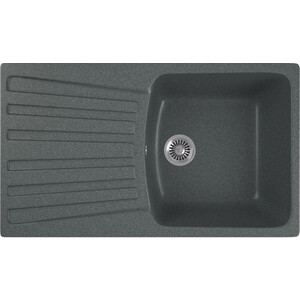 Кухонная мойка GreenStone GRS-12-343 антрацит, с сифоном