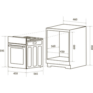 Электрический духовой шкаф ZUGEL ZOE451X