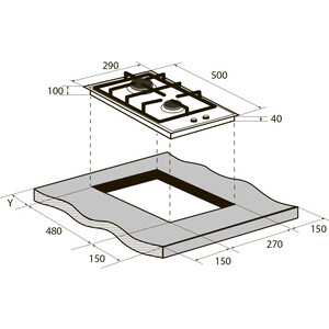 Газовая варочная панель ZUGEL ZGH291X