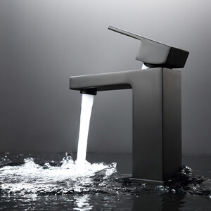 Смеситель для раковины Abber Daheim черный матовый (AF8210B)