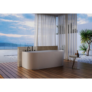 Акриловая ванна Abber 170х80 левая, на каркасе, слив-перелив (AB9496-1.7 L)