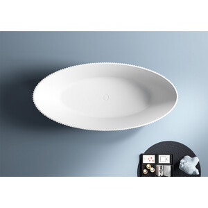 Акриловая ванна Abber 180х85 на каркасе, слив-перелив (AB9327)