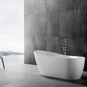 Акриловая ванна Abber 130х70 на каркасе, слив-перелив (AB9353-1.3)