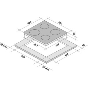 Индукционная варочная панель Krona REMO 60 BL