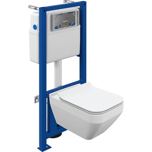 Комплект унитаза Cersanit Crea Square безободковый, с сиденьем микролифт (63997)