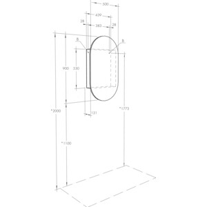 Зеркальный шкаф Акватон Оливия 55х90 (1A254502OL010)