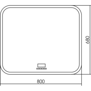 Зеркало Mixline Стив-6 80х68 подсветка, сенсор, премник, с подогревом (ФР-00001651)