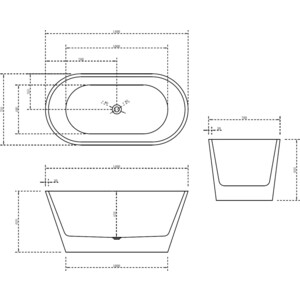 Акриловая ванна Abber 140х70 отдельностоящая (AB9203-1.4)