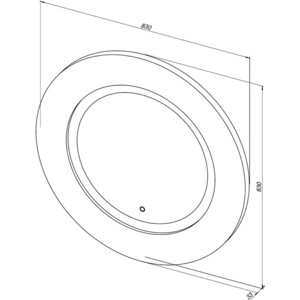 Зеркало Aquanet Милан 80 сенсор, белое (241821)