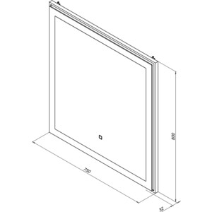 Зеркало Aquanet Оптима 80х75 (288965)