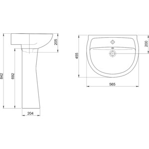 Раковина Santeri Версия 56х45 (1.3111.5.S00.11B.0)