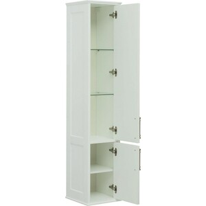 Пенал Aquanet Бостон М 36 правый, белый матовый, ручки золото (242219)