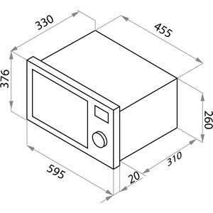 Встраиваемая микроволновая печь MAUNFELD JBMO.20.5ERWAS