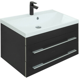 Тумба под раковину Aquanet Верона 75 черный матовый (272427)