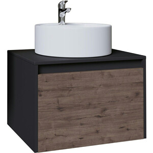 Тумба с раковиной Grossman Смарт 60х46 веллингтон/графит (106009, GR-3012)