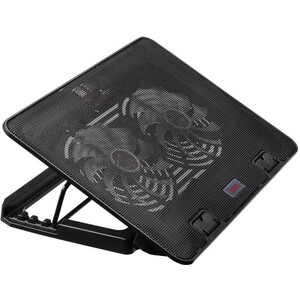 Подставка для ноутбука Buro BU-LCP156-B214H 15.6" 355x255x30 мм 2xUSB 2x 140 мм FAN 900 г металлическая сетка/пластик черный
