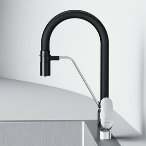 Смеситель для кухни Am.Pm Like гибкий излив, с подключением фильтра, хром (F8007802)