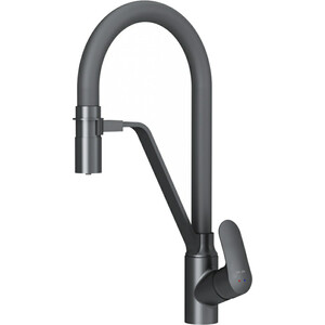 Смеситель для кухни Am.Pm Like гибкий излив, с подключением фильтра, черный (F8007822)