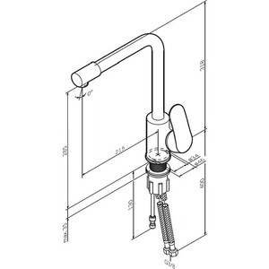 Смеситель для кухни Am.Pm Like с подключением фильтра, хром (F8005700)