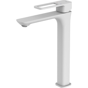 Смеситель для раковины IDDIS Slide высокий, белый матовый (SLIWT01i01)