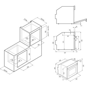 Электрический духовой шкаф Krona NERO 60 BL/BL
