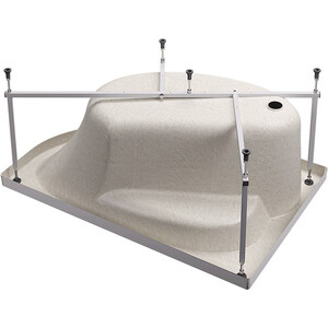 Акриловая ванна Timo Iva 150х95 левая, с каркасом (IVA1595L, KTIVA15)